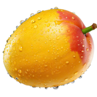 ai generado mango con agua gotas aislado en transparente antecedentes png