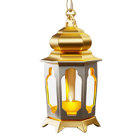 AI generated Metal moroccan lantern isolated on transparent background png