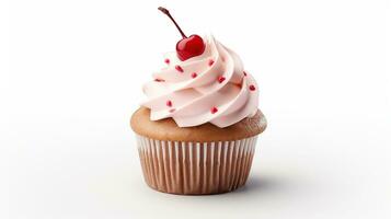 AI generated Cupcake Isolated on the White Background photo