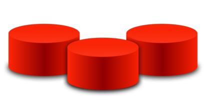 Red empty podium on white background with cylinder stand concept. Blank product background. png
