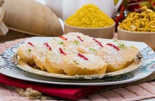 Indian Sweet Food Chena Toast photo