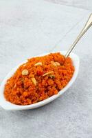 Indian Popular Sweet Food Carrot Halwa photo