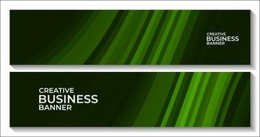 creative green banner for business vector