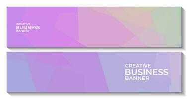 set of abstract creative arts banner background for business ads vector