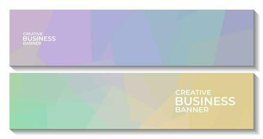 set of abstract creative arts banner background for business ads vector