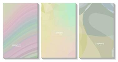 set of flyer. set of book cover. set of poster. abstract colorful creative background vector