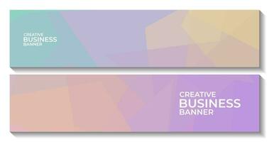 set of abstract creative arts banner background for business ads vector