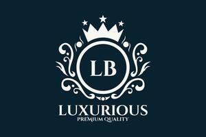 Initial  Letter LB Royal Luxury Logo template in vector art for luxurious branding  vector illustration.