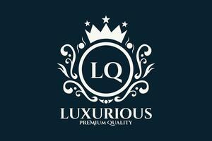 Initial  Letter LQ Royal Luxury Logo template in vector art for luxurious branding  vector illustration.