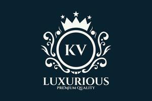 inicial letra kv real lujo logo modelo en vector Arte para lujoso marca vector ilustración.