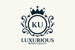 inicial letra ku real lujo logo modelo en vector Arte para lujoso marca vector ilustración.