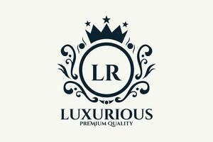 Initial  Letter LR Royal Luxury Logo template in vector art for luxurious branding  vector illustration.