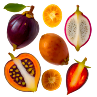 AI generated Gowok fruit sliced isolated on transparent background png