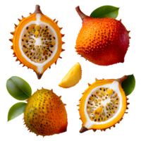 AI generated Keledang fruit sliced isolated on transparent background png