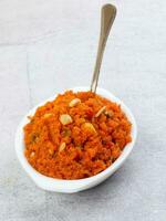 Indian Popular Sweet Food Carrot Halwa photo