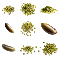 AI generated Mung bean seeds isolated on transparent background png