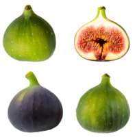 AI generated Fresh common fig ficus carica isolated on transparent background png