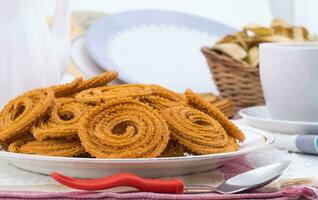 Indian Traditional Gujarati Snack Chakli photo