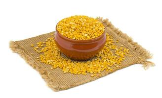 Split Chickpea Also Know as Yellow Split Peas, Chana Dal, Yellow Lentil, Split Pigeon Peas, Yellow Chana Peas, Dried Chickpea Lentils, Split Yellow Gram or Toor Dal photo