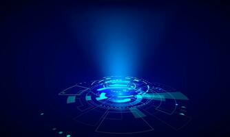 Futuristic HUD elements. Abstract hi-tech circle. Hologram UI elements virtual reality. Sci fi futuristic User Interface. Vector illustration