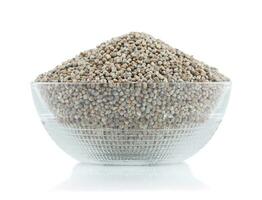 Pearl Millet Seeds on White Background photo