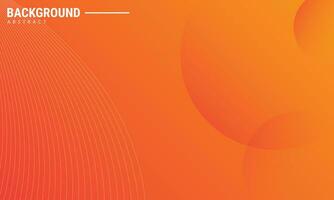 Minimal geometric abstract background in orange color. Orange elements with fluid gradients and curved lines. Dynamic shape composition. Eps10 vector