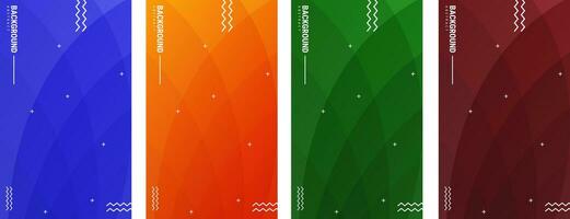 Set abstract background. Dynamic shape composition. Eps10 Vector illustration