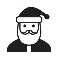 vector Navidad icono, Papa Noel claus personaje