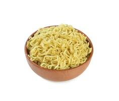 Plain Maggi Noodles, Instant Masala Maggi Isolated on White Background photo