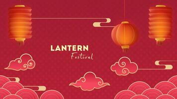 Lantern Festival background design lanterns vector