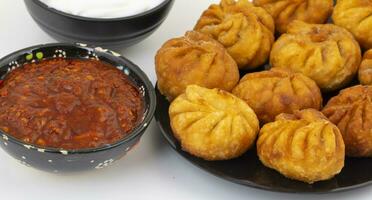 Fried Momos is a Traditional Dumpling Food From Nepal photo