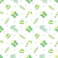 Seamless christmas pattern. New year background. Doodle illustration with christmas icons vector