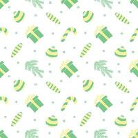 Seamless christmas pattern. New year background. Doodle illustration with christmas icons vector