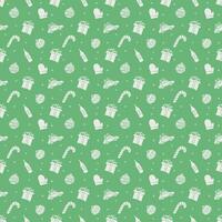 Seamless christmas pattern. New year background. Doodle illustration with christmas icons vector