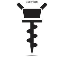 auger icon, Vector illustration