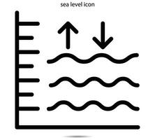 sea level icon, Vector illustration