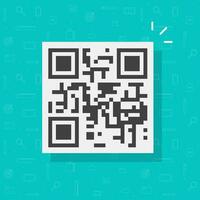 Qr code icon vector flat design symbol isolated on color background clipart