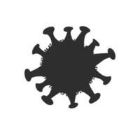 Germ virus bacteria shape vector or bacterium microorganism silhouette flat cartoon icon isolated on white background image