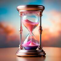 AI generated Hourglass, a symbol of quickly passing time - AI generated image photo