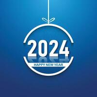 Modern 2024 new year card background vector