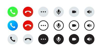 Call icons set. Phone call icon. Incoming call icons. Vector scalable graphics