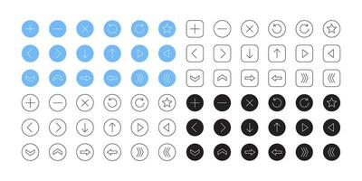 Arrows icons set. Scroll arrows. Swipe signs. Modern arrow icons. Vector scalable graphics