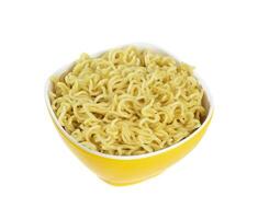 Plain Maggi Noodles, Instant Masala Maggi Isolated on White Background photo
