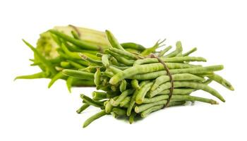Green Beans With Others Vegetables on White Background photo