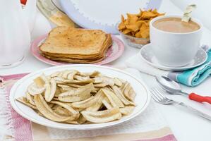 Banana Chips Popular Deep Fried Tea Time Snack photo