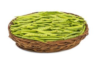 Guar or Cluster Bean on White Background photo