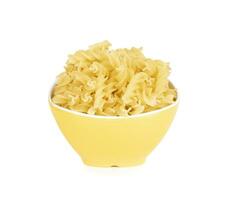 Fresh Raw Pasta on White Background photo