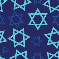 Blue Star of David symbol of Judaism seamless pattern.Vector illustration.Magen David stars pattern for different design.Print poster,seamless background vector