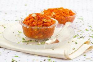 Indian Popular Sweet Food Carrot Halwa photo