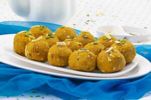 Indian Traditional Winter Sweet Food Methi Laddu photo